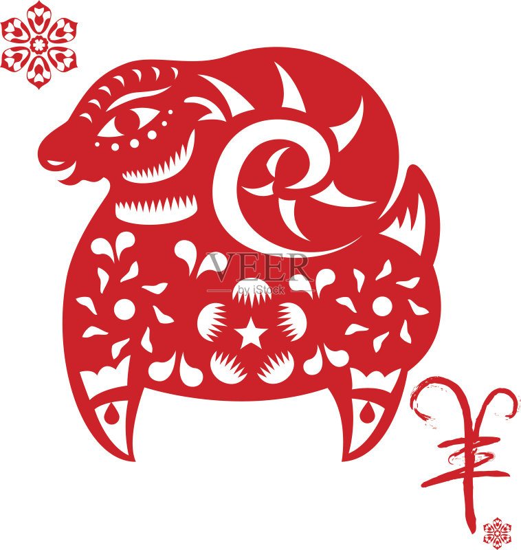 白色背景 马 剪贴画 新年前夕 马年 动物斑纹 绵羊 复杂性 可爱的 绘画